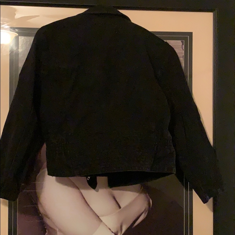 Girls Jordache black motorcycle jacket w/ belt - Picture 8 of 8